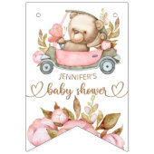 Teddy Bear Baby Bear Baby Shooter Floral Wimpelkette (Erste Fahne)