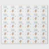 Teddy Bear Baby Bear Baby Shower Collectin Geschenkpapier (Flach)