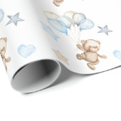 Teddy Bear Baby Bear Baby Shower Collectin Geschenkpapier (Rolleneckpunkt)