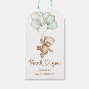 Teddy Bear Baby Bear Baby Shower Tags Geschenkanhänger