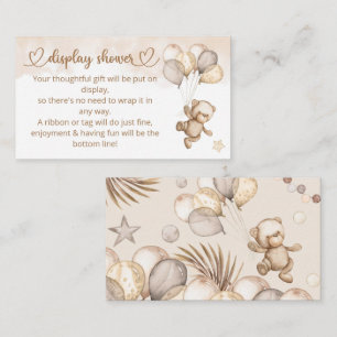 Teddy Bear Baby Bear Babydusche Begleitkarte