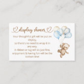 Teddy Bear Baby Bear Babydusche Begleitkarte (Vorderseite)