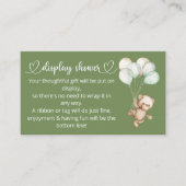 Teddy Bear Baby Bear Babydusche Begleitkarte (Vorderseite)