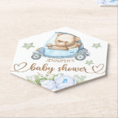 Teddy Bear Baby Bear Babydusche Blumenpapier Untersetzer (angewinkelt)