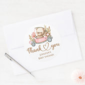 Teddy Bear Baby Bear Babydusche Runder Aufkleber (Umschlag)