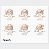 Teddy Bear Baby Bear Babydusche Runder Aufkleber (Blatt)