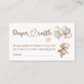 Teddy Bear Baby Bear Babydusche Windelwanne Windel Begleitkarte (Vorderseite)