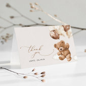 Teddy Bear, Baby Bear, Braun, Babydusche Dankeskarte