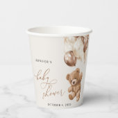 Teddy Bear, Baby Bear, Braun, Babydusche Pappbecher (Rückseite)