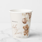 Teddy Bear, Baby Bear, Braun, Babydusche Pappbecher (Vorderseite)