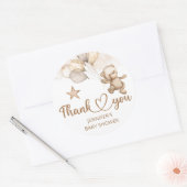 Teddy Bear Baby Bear Gender Neutraal Baby Dusche Runder Aufkleber (Umschlag)