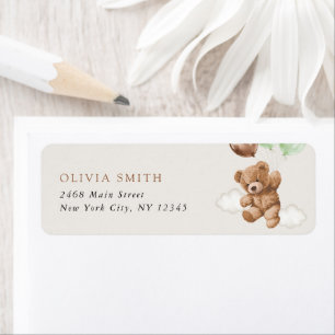 Teddy Bear, Baby Bear, Grüne Balloons, Babydusche