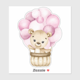 Teddy Bear Baby Bear Pink Süße Tier Sticker