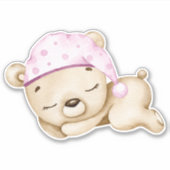 Teddy Bear Baby Bear Pink Süße Tier Sticker (Vorderseite)