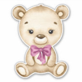 Teddy Bear Baby Bear Pink Süße Tier Sticker (Vorderseite)