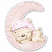 Teddy Bear Baby Bear Pink Süße Tier Sticker (Vorderseite)