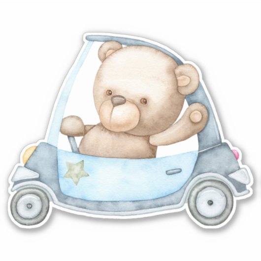 Teddy Bear Baby Bear Süße Tier Sticker (Vorderseite)