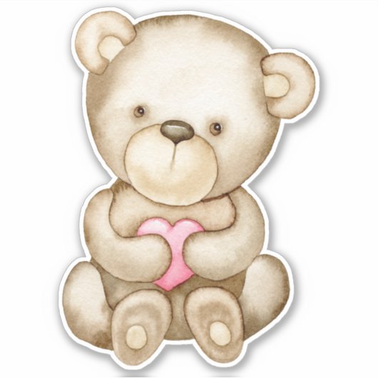 Teddy Bear Baby Bear Süße Tier Sticker (Vorderseite)
