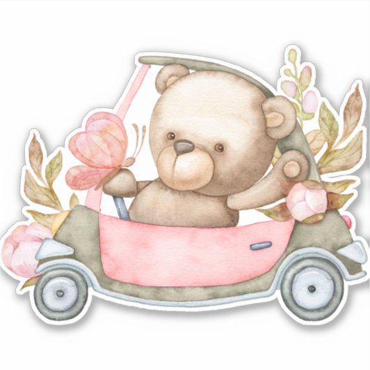 Teddy Bear Baby Bear Süße Tier Sticker (Vorderseite)