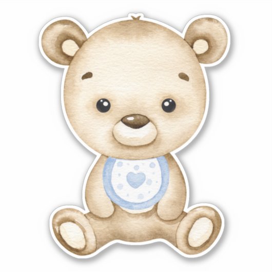 Teddy Bear Baby Bear Süße Tier Sticker (Vorderseite)