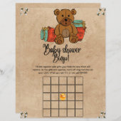 Teddy Bear Baby Bingo Baby Showspiel (Vorne/Hinten)