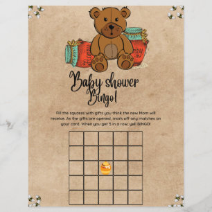 Teddy Bear Baby Bingo Baby Showspiel