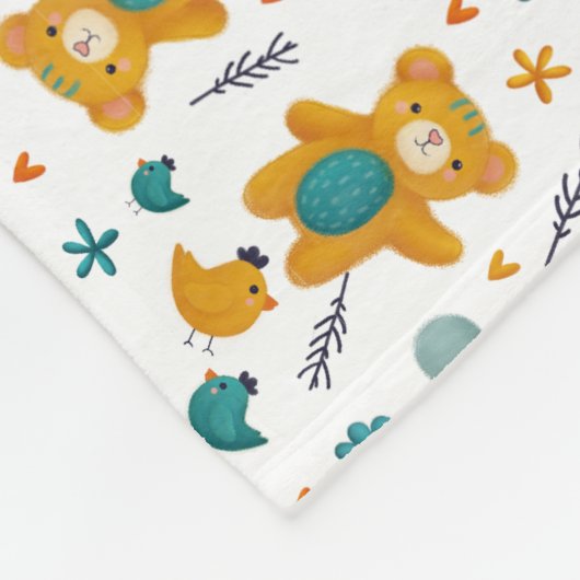 Teddy Bear Baby Blanket Fleecedecke (Ecke)