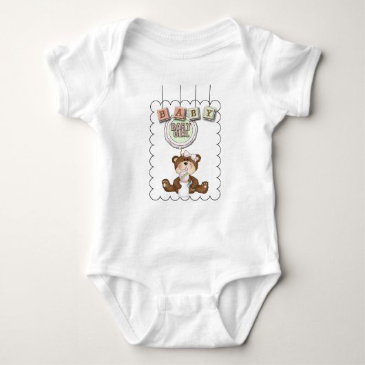Teddy Bear Baby Blocks & Balloon Shirt (Vorderseite)
