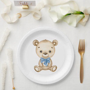 Teddy Bear Baby Boy Baby Shooter Pappteller