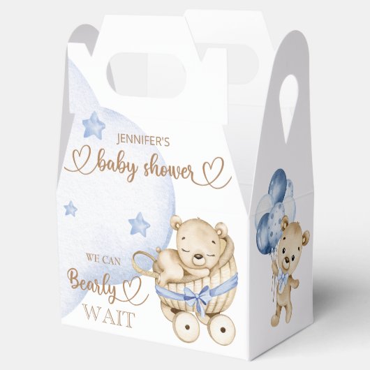 Teddy Bear Baby Boy Baby Showbox Geschenkschachtel (Geöffnet)