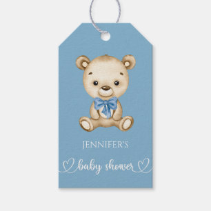 Teddy Bear Baby Boy Baby Shower Tags Geschenkanhänger