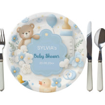 Teddy Bear Baby Boy Dusche