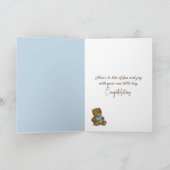 Teddy Bear Baby Boy Glückwünsche Karte (Innenseite)