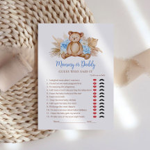 Teddy Bear Baby Boy Mommy oder Daddy Game