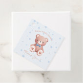 Teddy Bear Baby Boy Shower - Soft Blue Stars Geschenkanhänger (Beispiel)