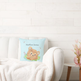 Teddy Bear Baby Boy Theme Kissen