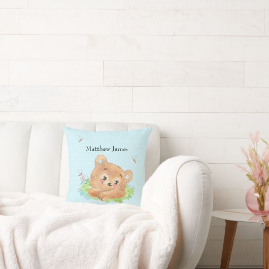 Teddy Bear Baby Boy Theme Kissen (Liege)