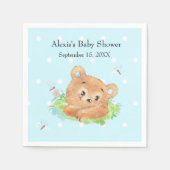 Teddy Bear Baby Boy Theme Serviette (Vorderseite)