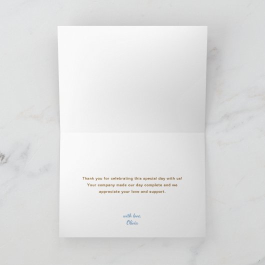 Teddy Bear Baby Dankeskarte (Innenseite)