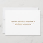 Teddy Bear Baby Dankeskarte (Rückseite)