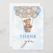 Teddy Bear Baby Dankeskarte (Vorne/Hinten)