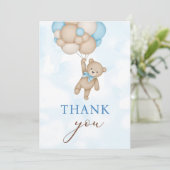 Teddy Bear Baby Dankeskarte (Stehend Vorderseite)