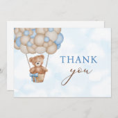 Teddy Bear Baby Dankeskarte (Vorne/Hinten)