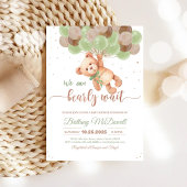 Teddy Bear Baby Duschbär mit Balloons Einladung