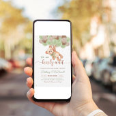 Teddy Bear Baby Duschbär mit Balloons Einladung