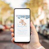 Teddy Bear Baby Duschbär mit Balloons Einladung