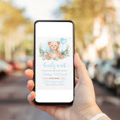 Teddy Bear Baby Duschbär Thema Einladung