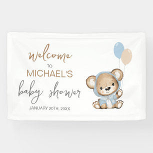 Teddy Bear Baby Dusche Begrüßungszeichen Banner