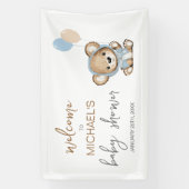 Teddy Bear Baby Dusche Begrüßungszeichen Banner (Vertikal)