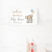 Teddy Bear Baby Dusche Begrüßungszeichen Banner (InSitu)